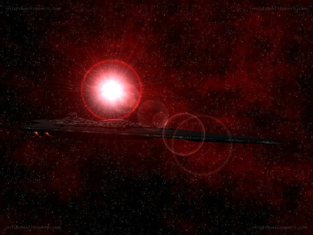 Star Destroyer near Red Star