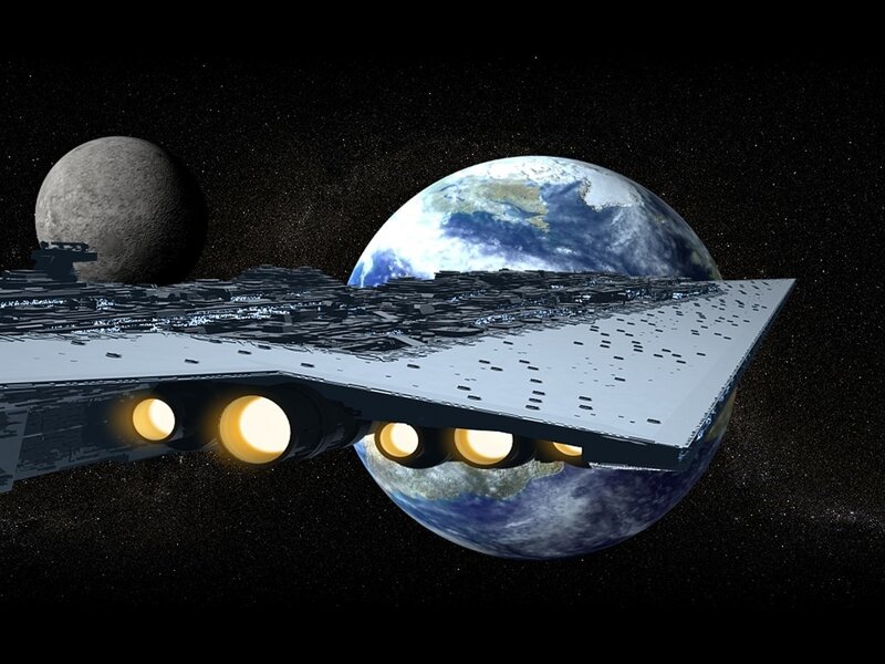 Star Destroyer over Earth