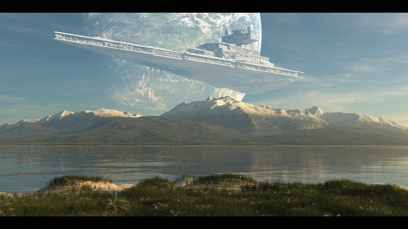 Star Destroyer over Planet