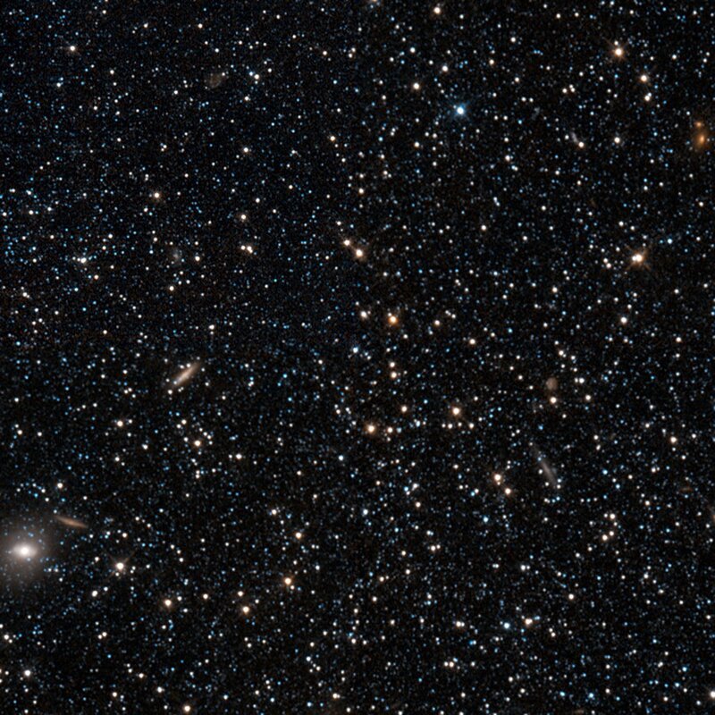 Star field with galaxies
