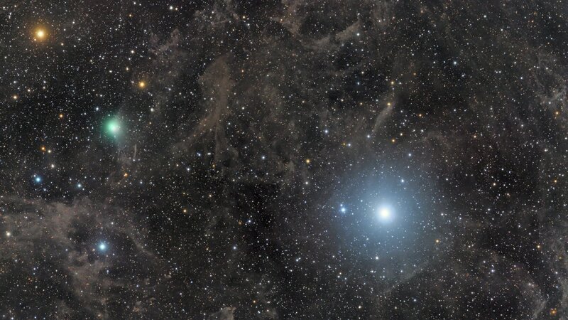 Star Field with Nebula — Black, Cosmic, Night