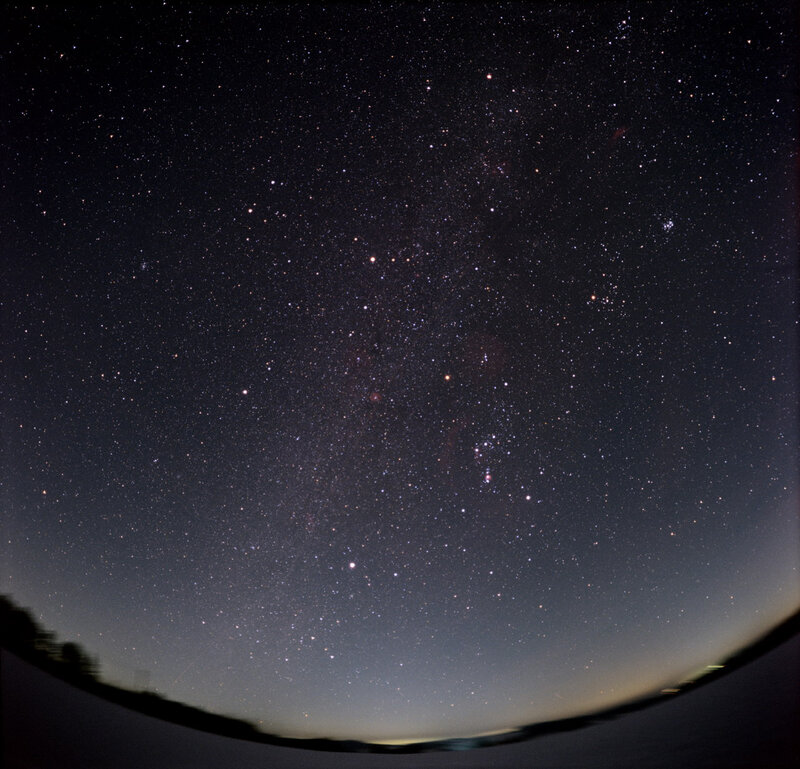 Star-filled Night Sky — Black, Serene, Photograph, Stars, Horizon