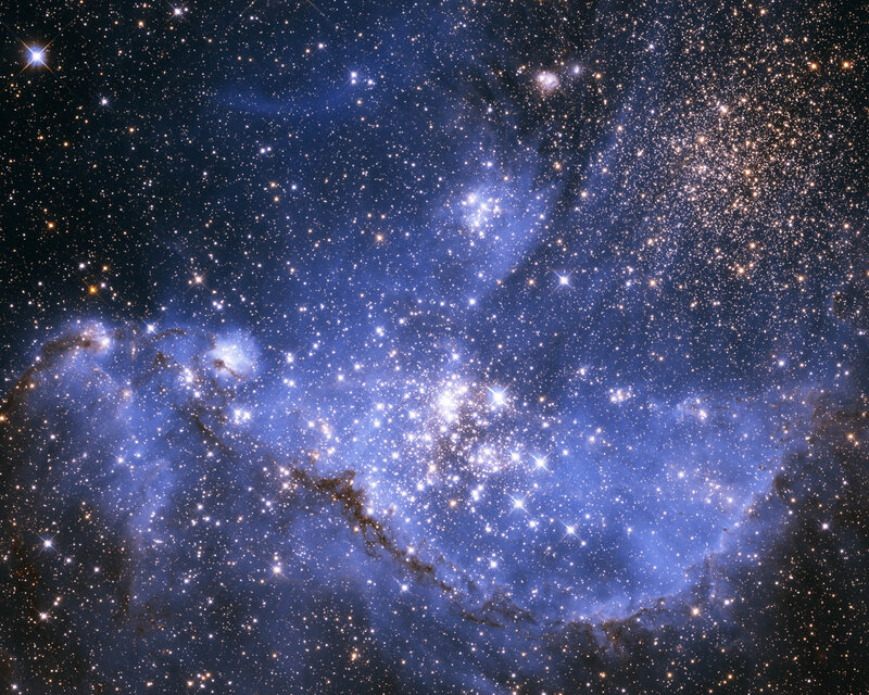 Star-forming Region — Blue, Cosmic, Night, Photograph, Stars, Nebula, Gas Clouds