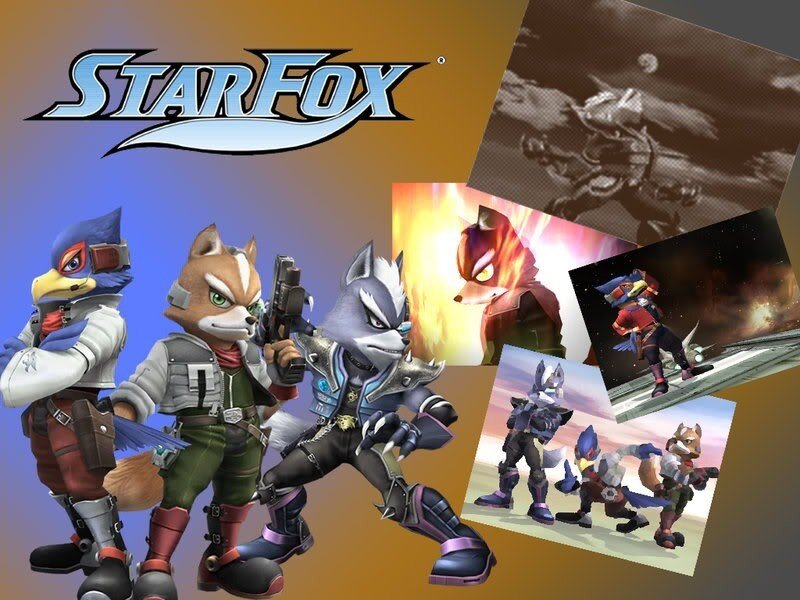 Star Fox game characters collage