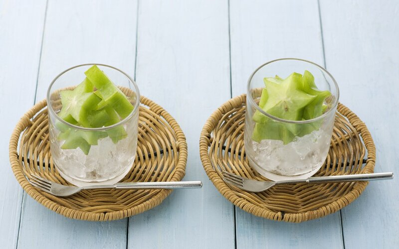 Star Fruit in Glasses