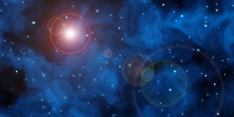 Star in Nebula — Blue