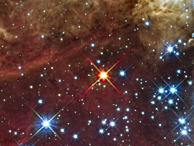 Star in Nebula — Red, Cosmic