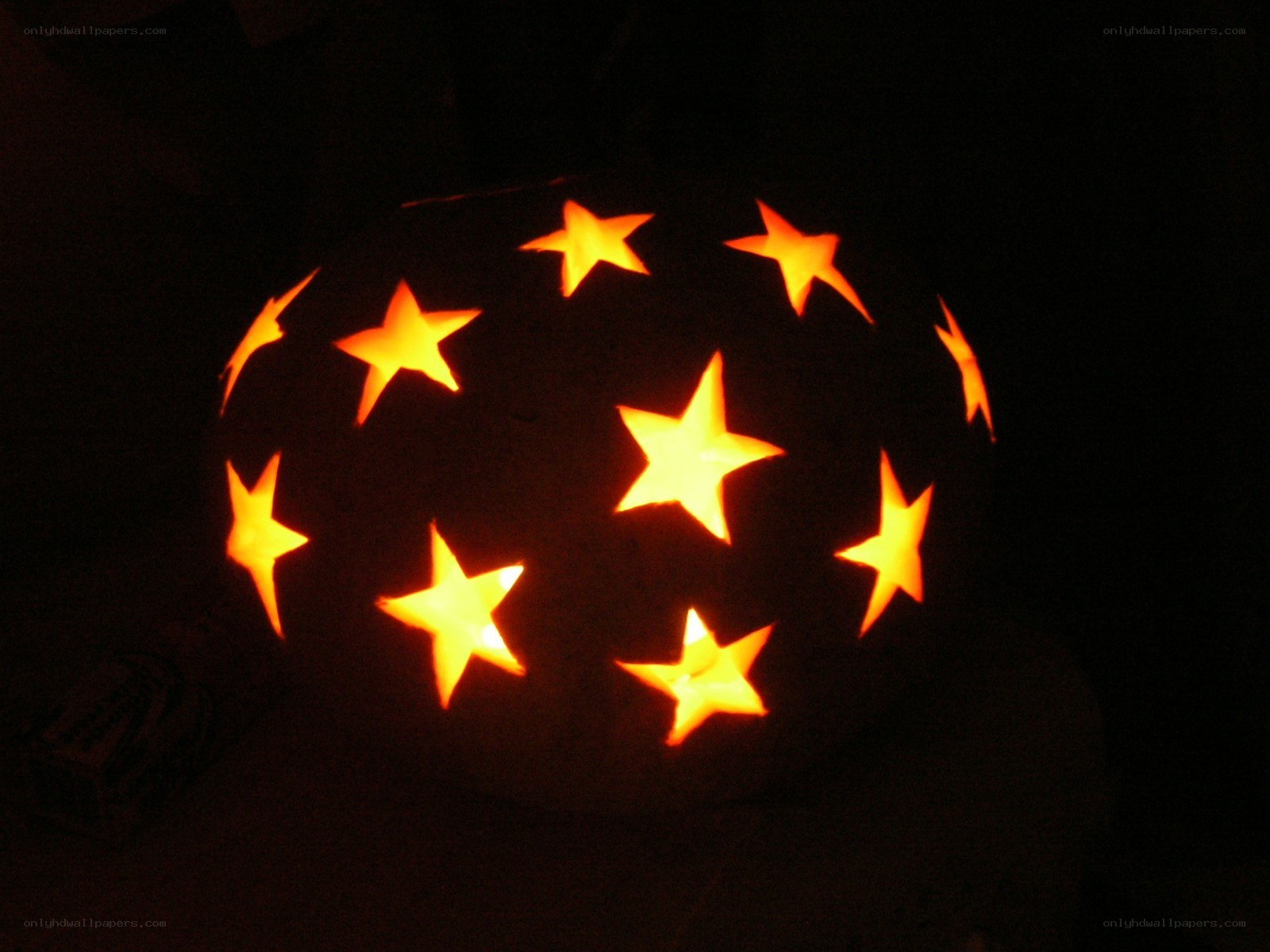 Star-lit carved pumpkin