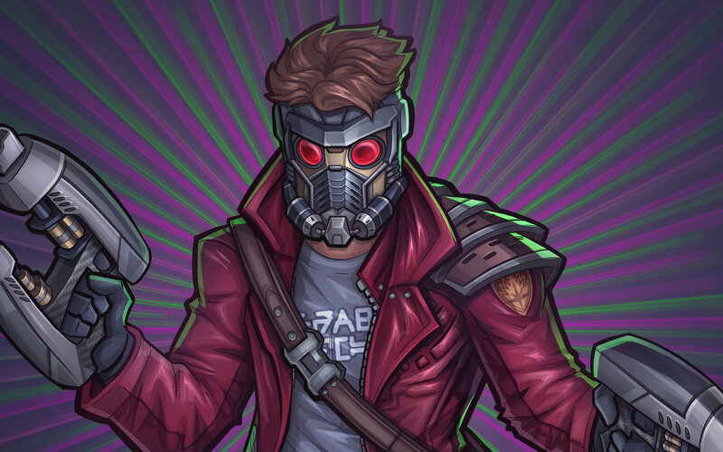 Star-lord Holding Guns