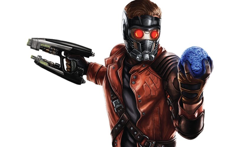 Star-lord Holding Weapon