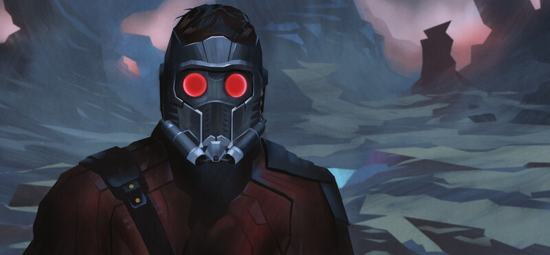 Star-lord in Helmet — Gray
