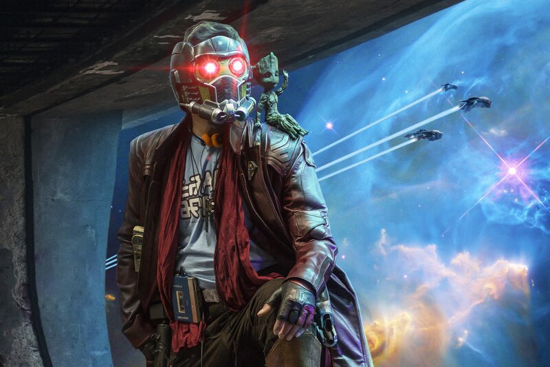 Star-Lord with Groot