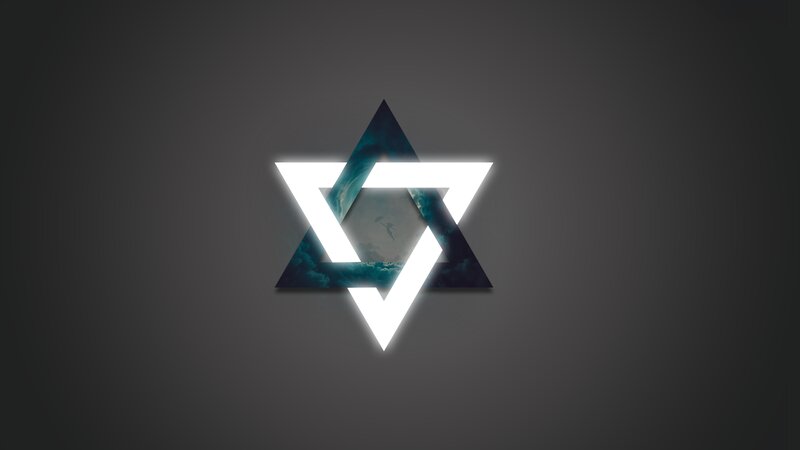 Star of David with Clouds