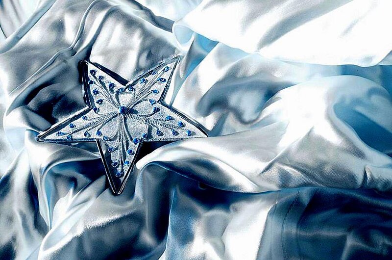 Star Ornament on Fabric