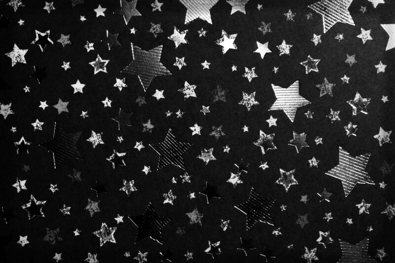 Star Pattern on Black Paper
