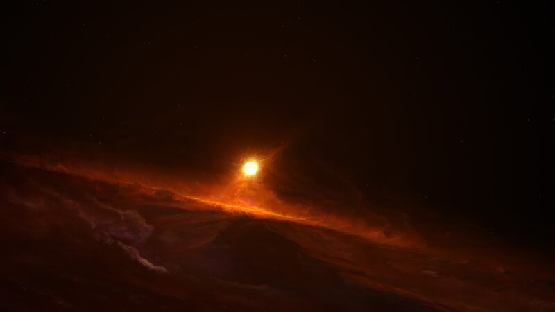 Star Rising over Planet
