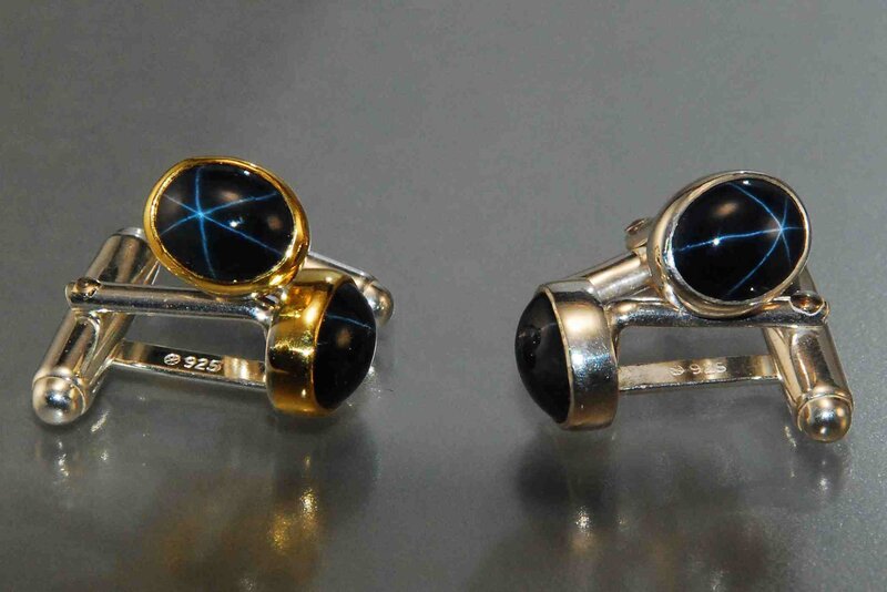 Star sapphire cufflinks