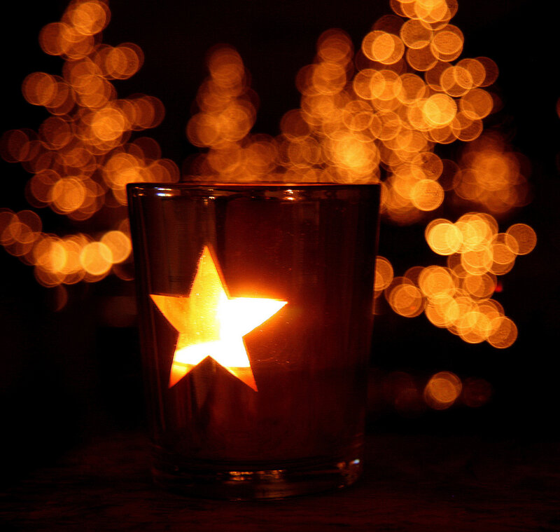 Star-shaped Candle Holder — Orange