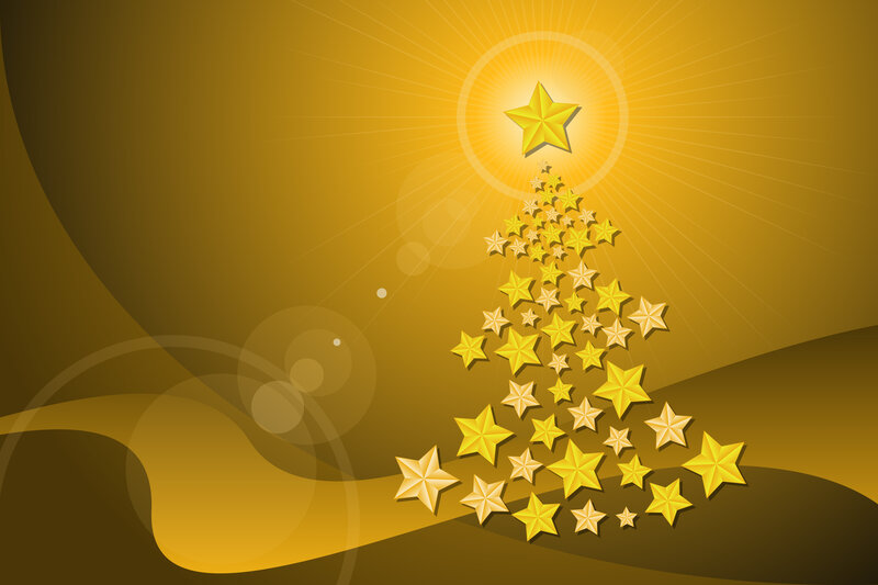 Star-shaped Christmas Tree — Gold