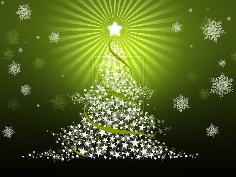 Star-shaped Christmas Tree — Green, Festive