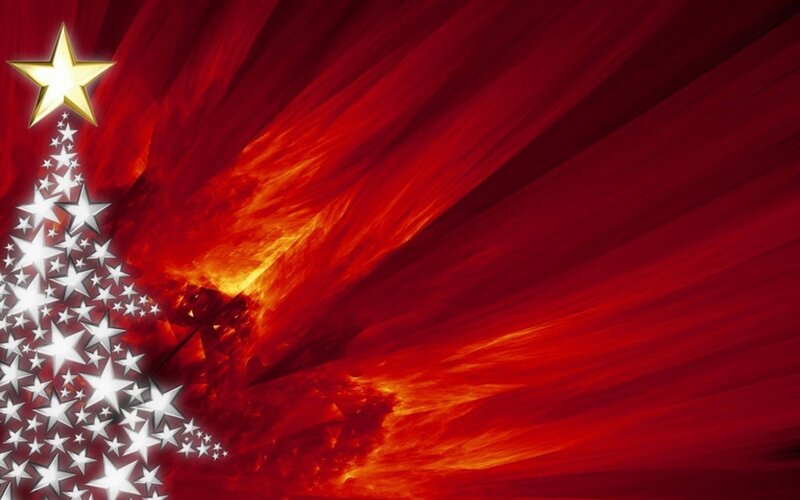 Star-shaped Christmas Tree — Red