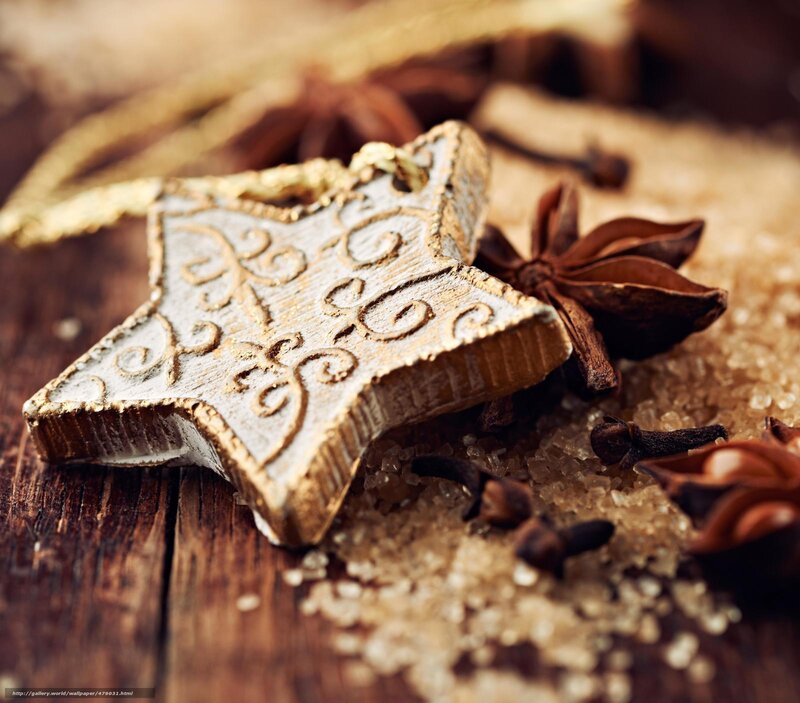 star-shaped cookie with spices