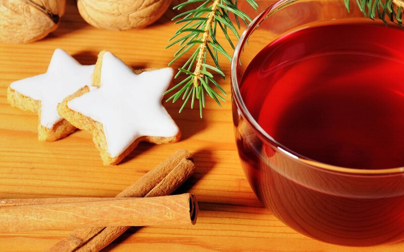 Star-shaped Cookies and Tea — Brown, Cozy