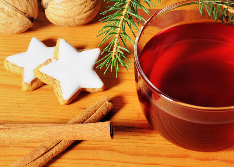 Star-shaped Cookies and Tea — Brown
