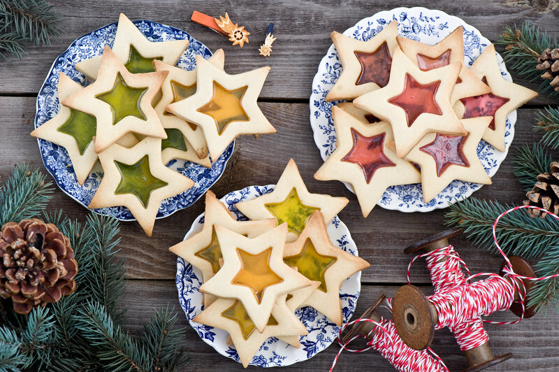 Star-shaped Cookies — Blue, Festive