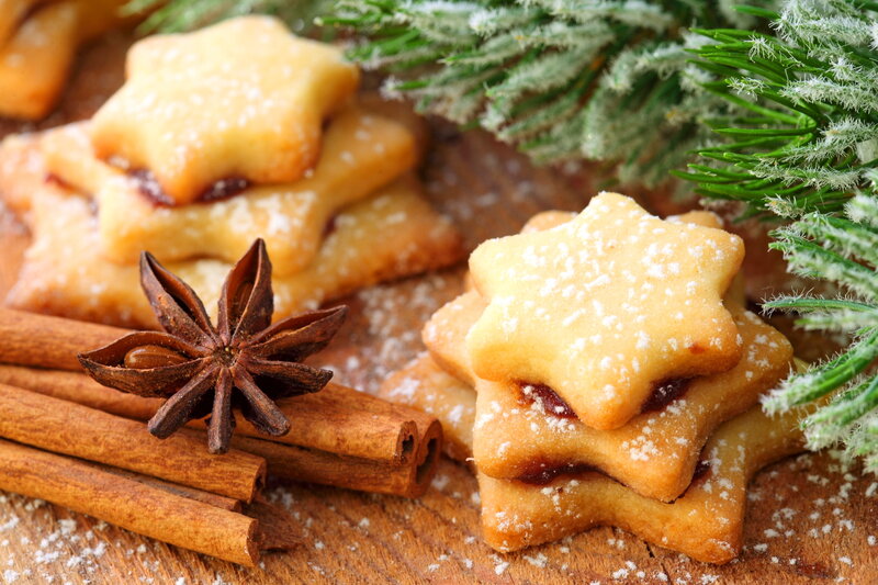 Star-shaped Cookies — Brown, Festive
