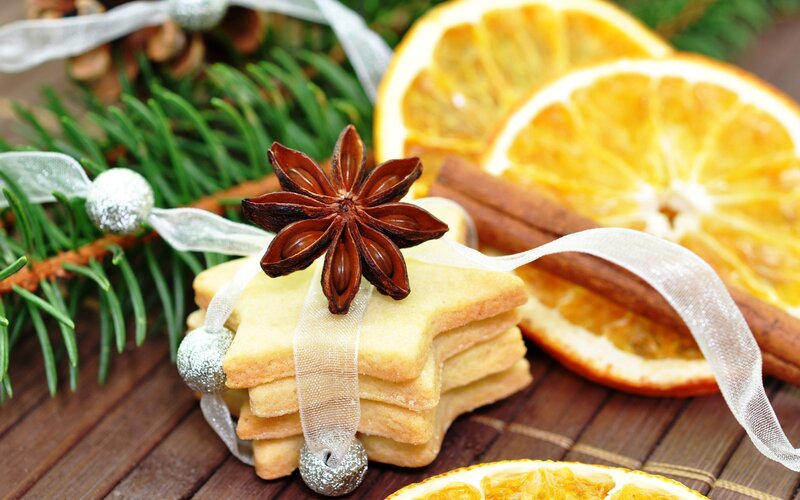 Star-shaped Cookies — Brown, Festive, Winter