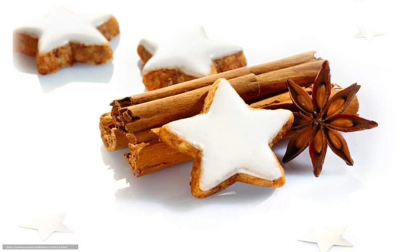 Star-shaped Cookies — White, Festive, Winter, Photograph