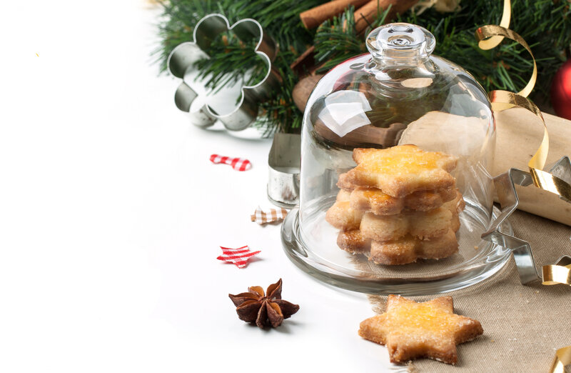 Star-shaped Cookies — White, Festive, Winter