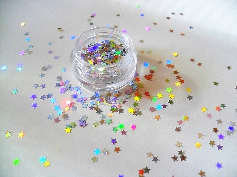 Star-shaped Glitter in a Jar