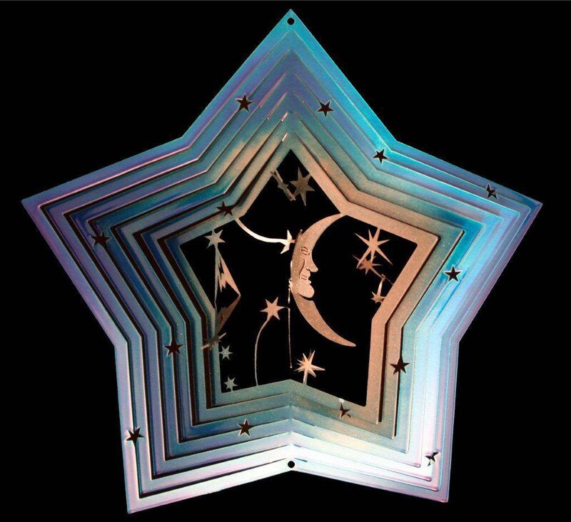 star-shaped moon and stars decoration