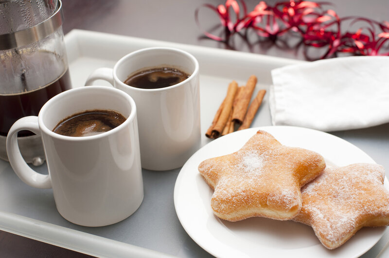 Star-shaped Pastries on Tray
