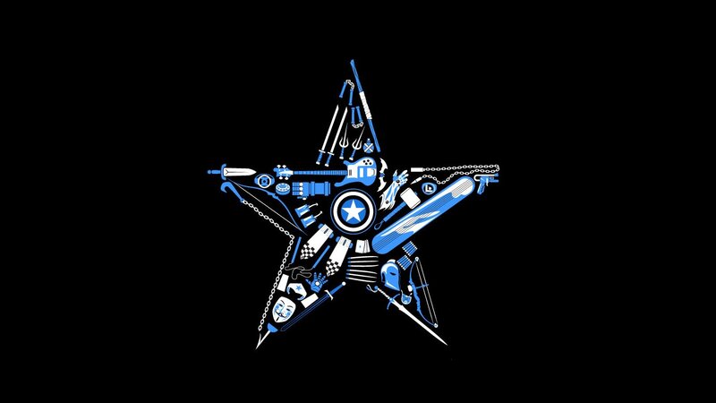 Star-shaped Weapon Collage