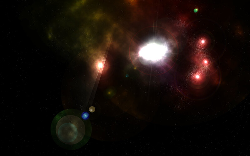 Star System in Nebula
