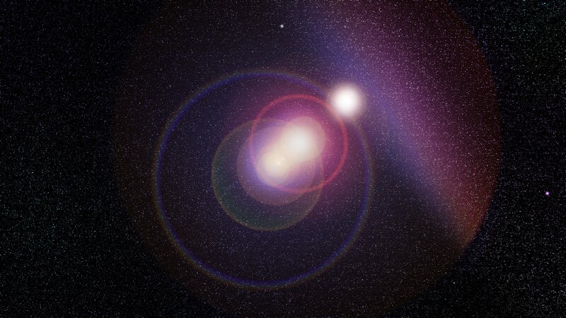 Star System with Lens Flare