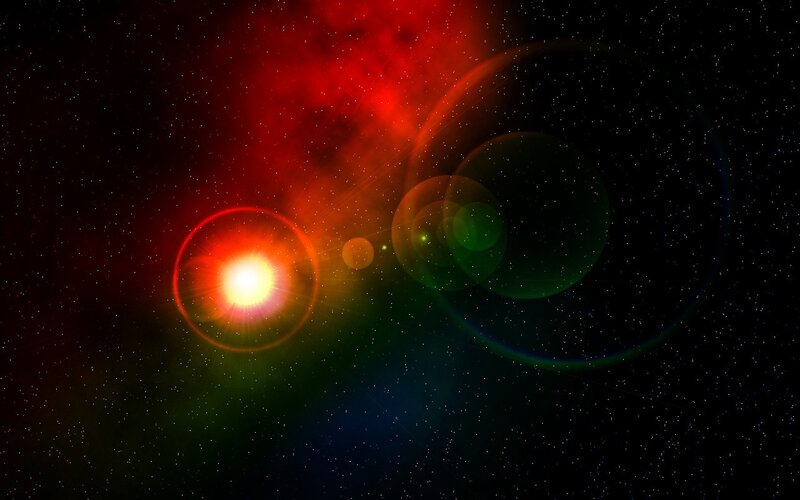 Star System with Nebula