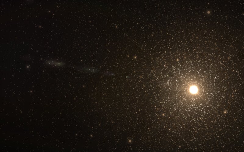 Star System with Planets — Black, Cosmic