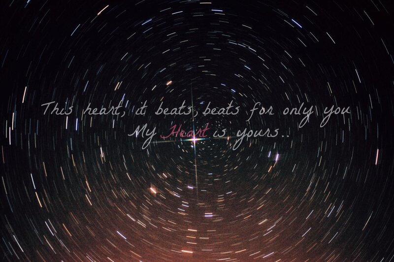 Star Trails in Night Sky — Black