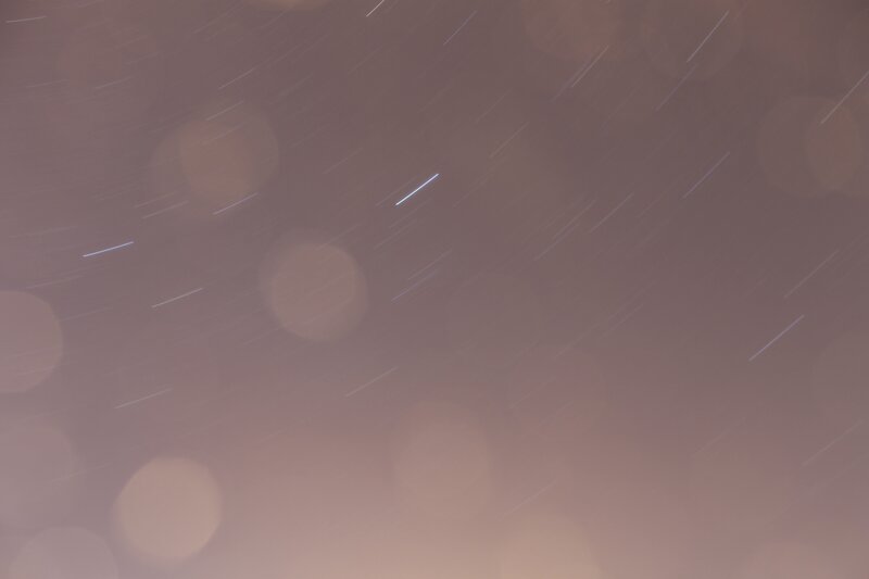 Star Trails in Night Sky — Purple, Calm