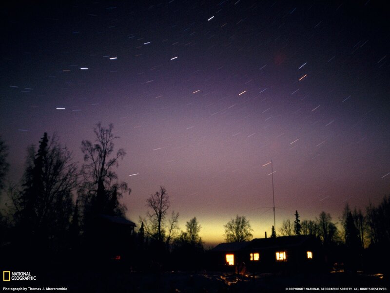 Star Trails over Cabin