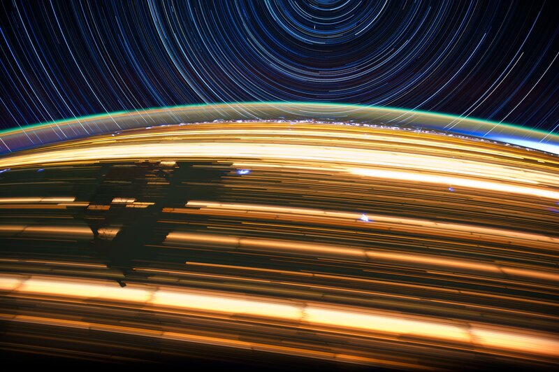 Star Trails over Earth