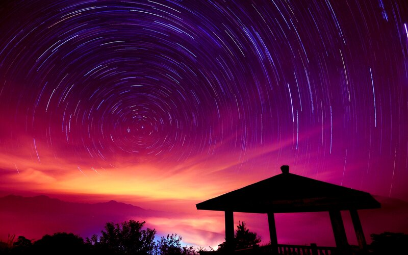 Star Trails over Gazebo