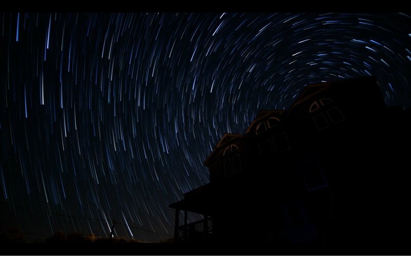 Star Trails over House