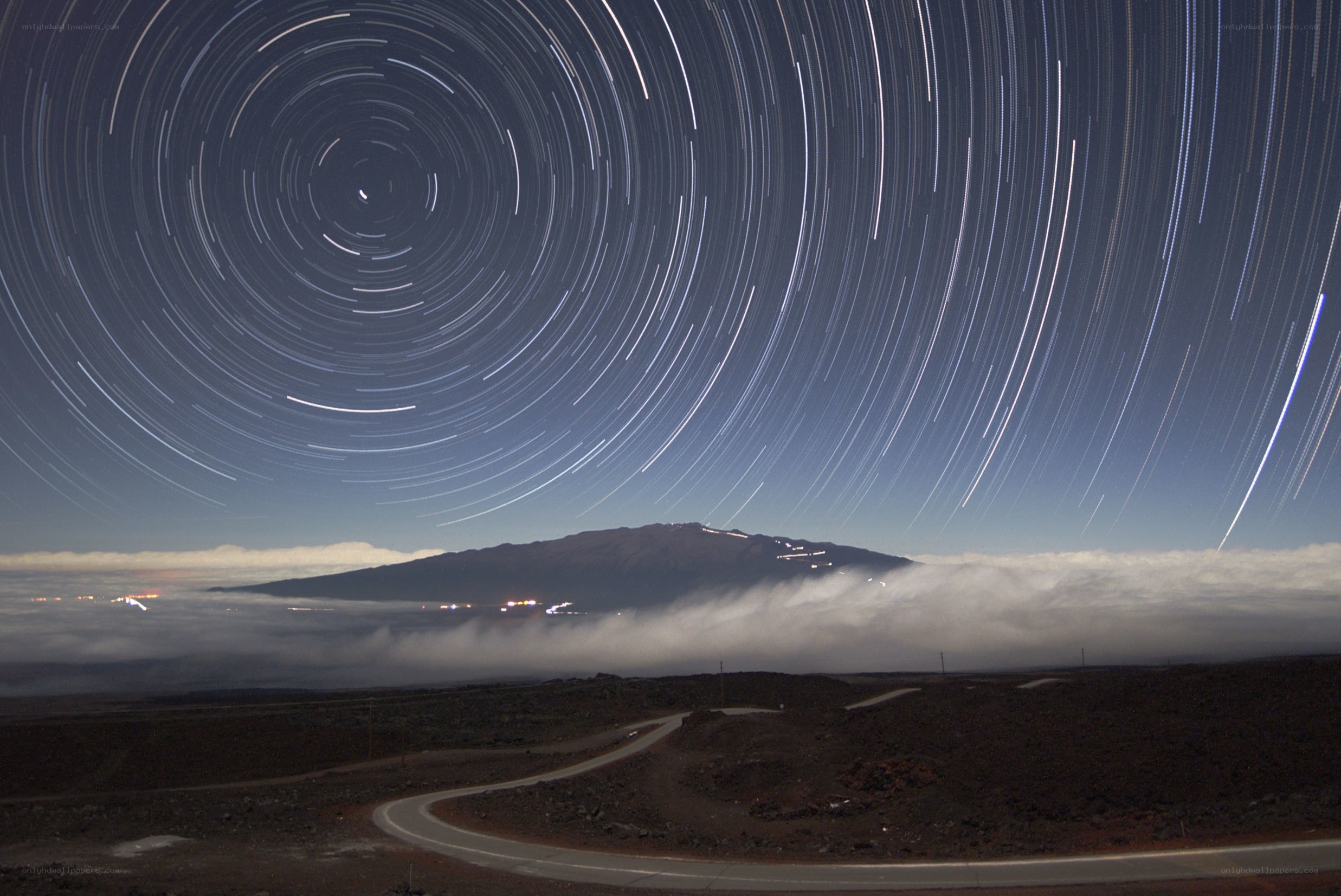 Star trails over Mauna Kea