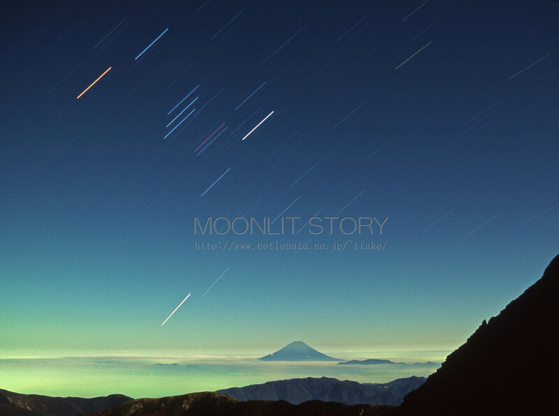 Star Trails over Mountain