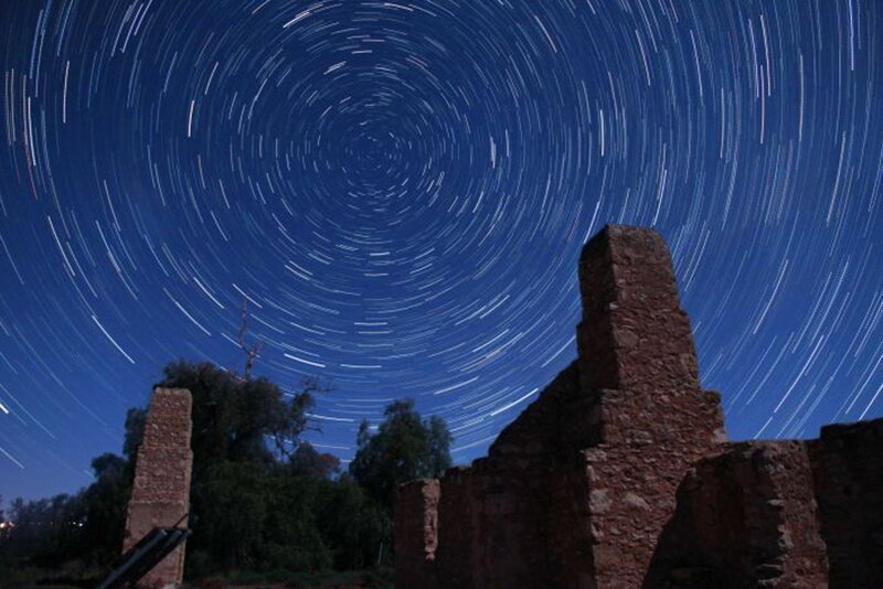 Star Trails over Ruins